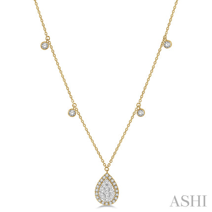 Pear Shape Lovebright Diamond Necklace