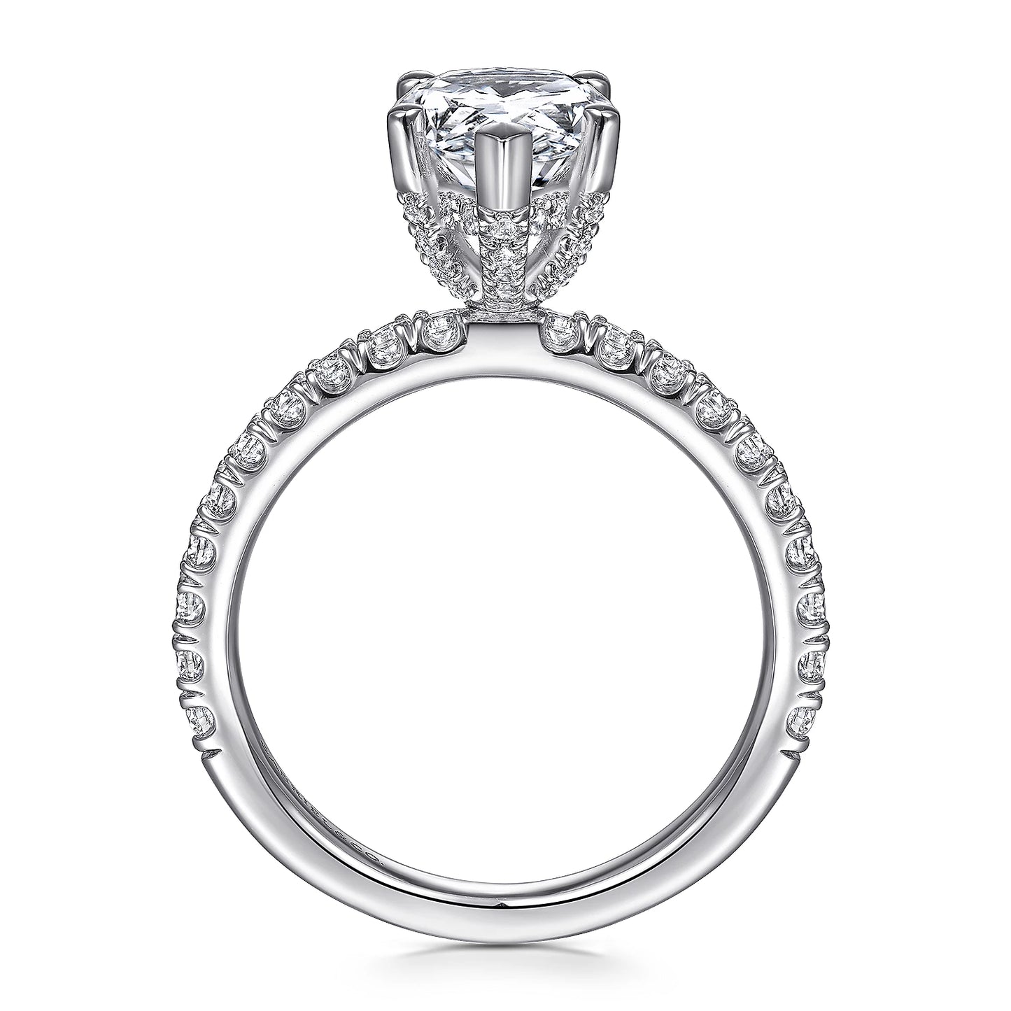 Amira - 14K White Gold Pear Shape Diamond Engagement Ring
