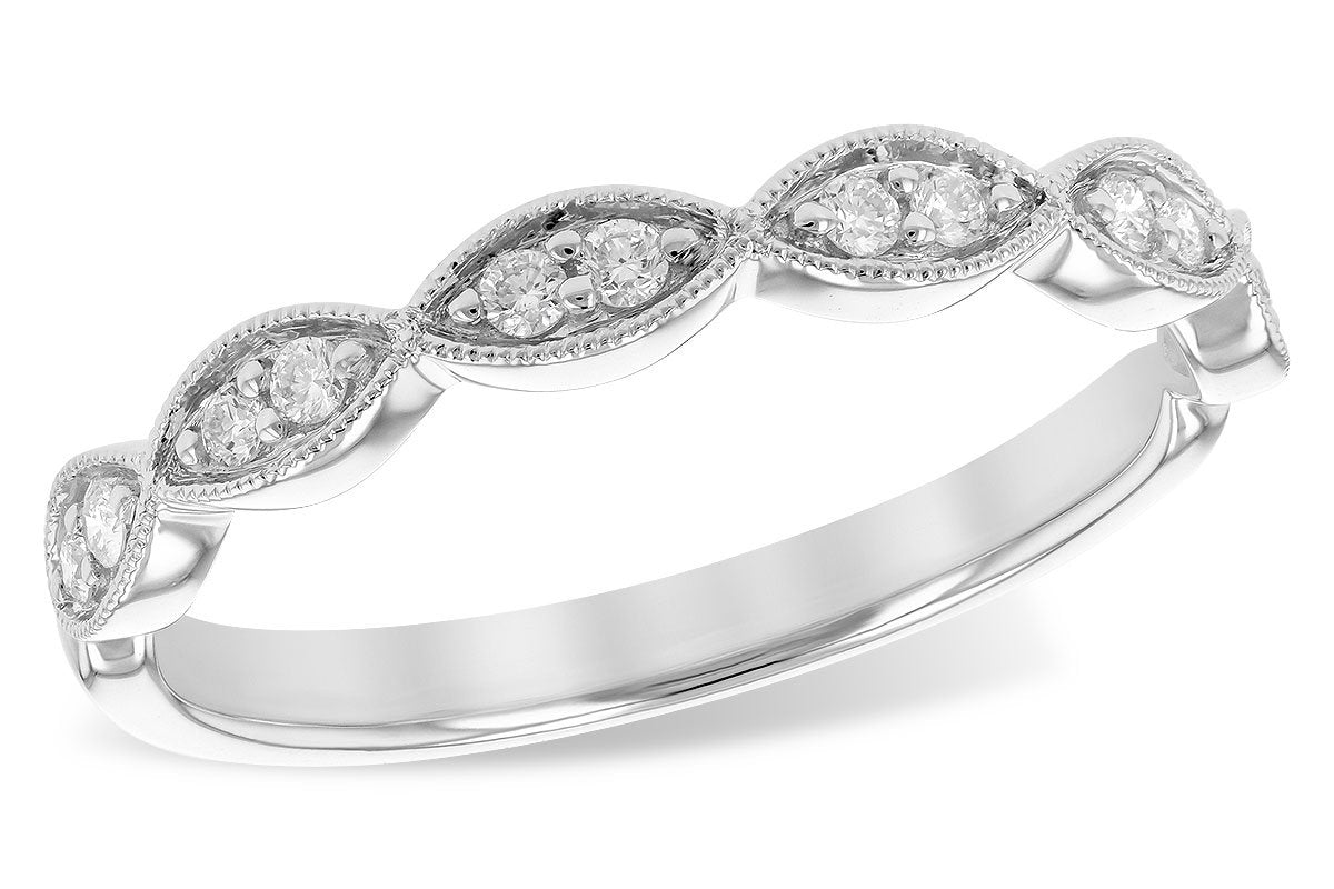 14KT White Gold Ladies Stackable