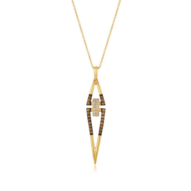 Chic & Dainty LeVian Chocolatier Diamond Pendant in 14K Honey Gold | Gemmas Jewelers