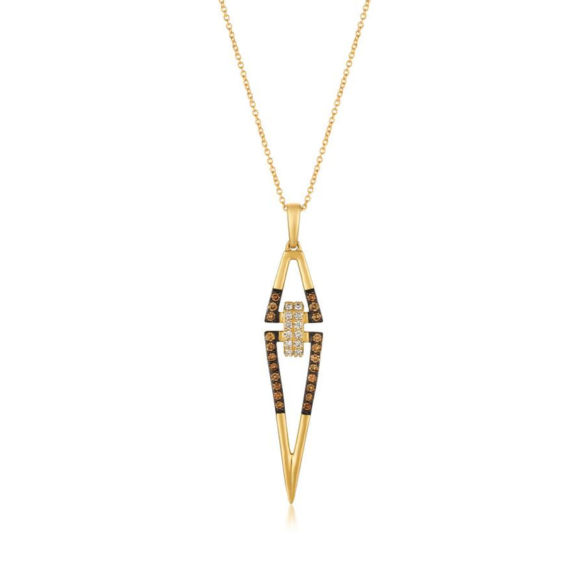 Chic & Dainty LeVian Chocolatier Diamond Pendant in 14K Honey Gold | Gemmas Jewelers
