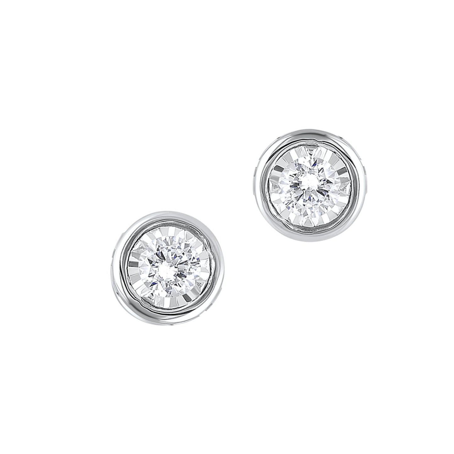 14K Diamond Earrings 1/6 ctw