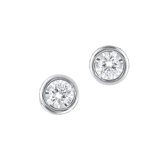 14K Diamond Earrings 1/6 ctw