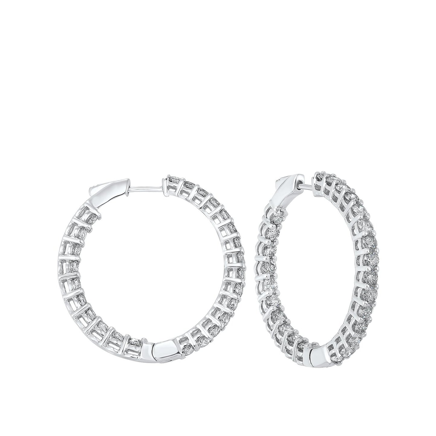14K Round In-Out Earring 5ctw