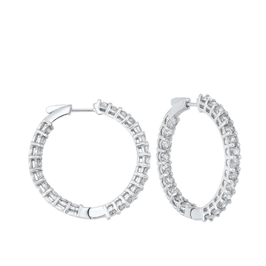 14K Round In-Out Earring 7ctw