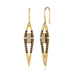 Exquisite LeVian Chocolatier Earrings with Vanilla & Chocolate Diamonds in 14K Honey Gold | Gemmas Jewelers