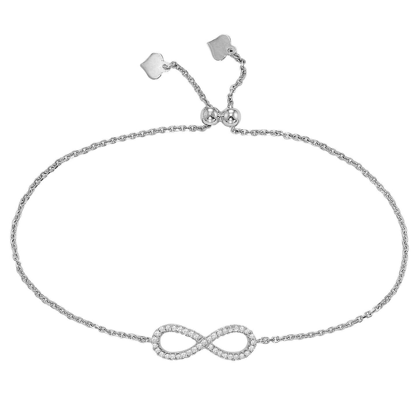 Silver Infinity Bolo Bracelet
