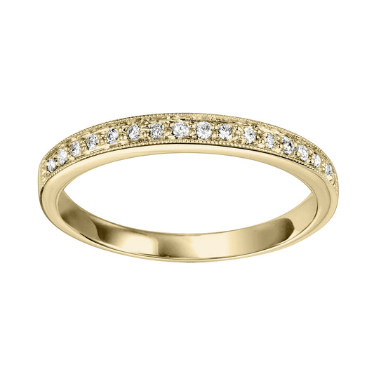 10K Yellow Gold Stackable Diamond Ring