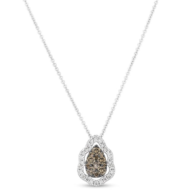 Fabulous LeVian Pendant with Chocolate & Nude Diamonds in 14K Vanilla Gold | Gemmas Jewelers