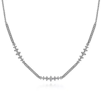 14K White Gold Diamond Necklace