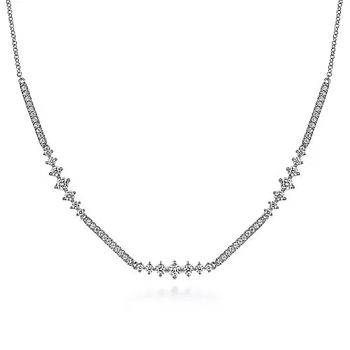 14K White Gold Diamond Necklace