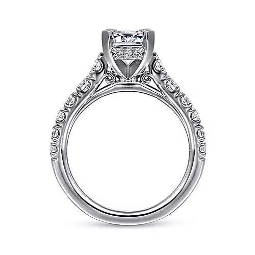 Customizable Emerald Cut Diamond Engagement Ring in 14K Gold | Gemma's Jewelers