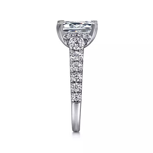 Customizable Emerald Cut Diamond Engagement Ring in 14K Gold | Gemma's Jewelers