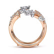 14K White and Rose Gold Diamond Ring Enhancer