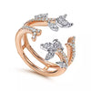 14K White and Rose Gold Diamond Ring Enhancer