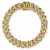 14K Yellow Gold 10mm Width Classic Diamond Cuban Tennis Bracelet