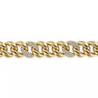 14K Yellow Gold 10mm Width Classic Diamond Cuban Tennis Bracelet