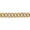 14K Yellow Gold 10mm Width Classic Diamond Cuban Tennis Bracelet