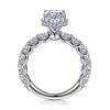 Scintillating Hidden Halo Oval Diamond Engagement Ring in 18K Gold | Gemma's Jewelers