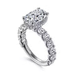 Scintillating Hidden Halo Oval Diamond Engagement Ring in 18K Gold | Gemma's Jewelers