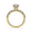 Classically Feminine Round Diamond Engagement Ring in 14K Gold | Gemma's Jewelers