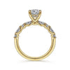 Classically Feminine Round Diamond Engagement Ring in 14K Gold | Gemma's Jewelers