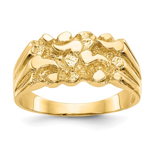 14k Nugget Yellow Gold Ring