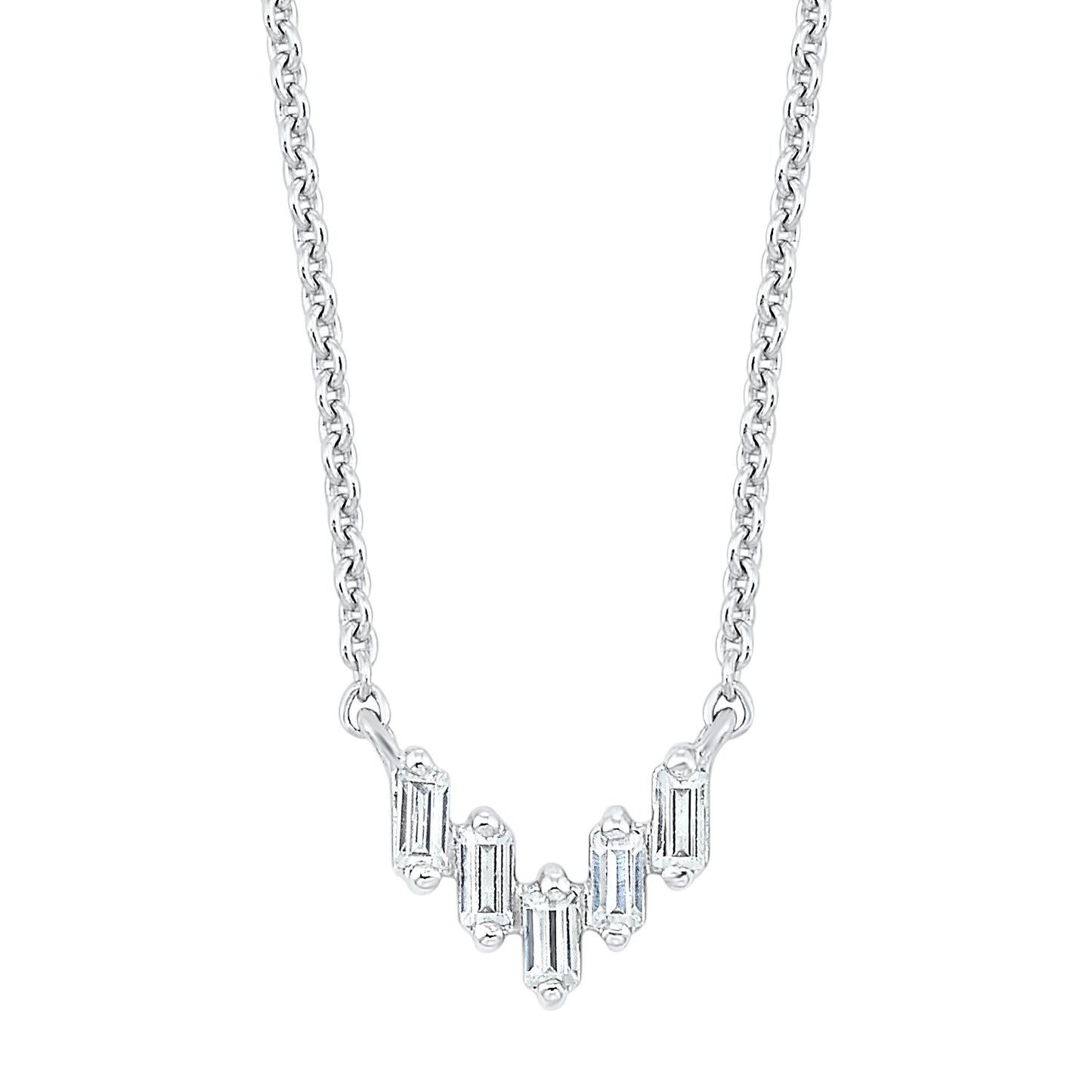 14K Diamond Necklace 1/10 ctw