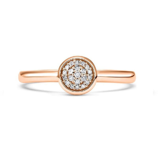 10K Rose Gold Diamond Stackable Ring - 1/10 ct.