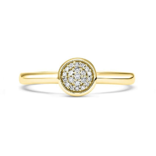 14K Yellow Gold Diamond Mixable Ring 1/10 ct