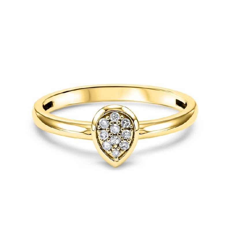 10K Yellow Gold Diamond Fashion Ring - 1/10 ct.