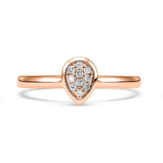 14K Rose Gold Diamond Mixable Ring 1/10 ct