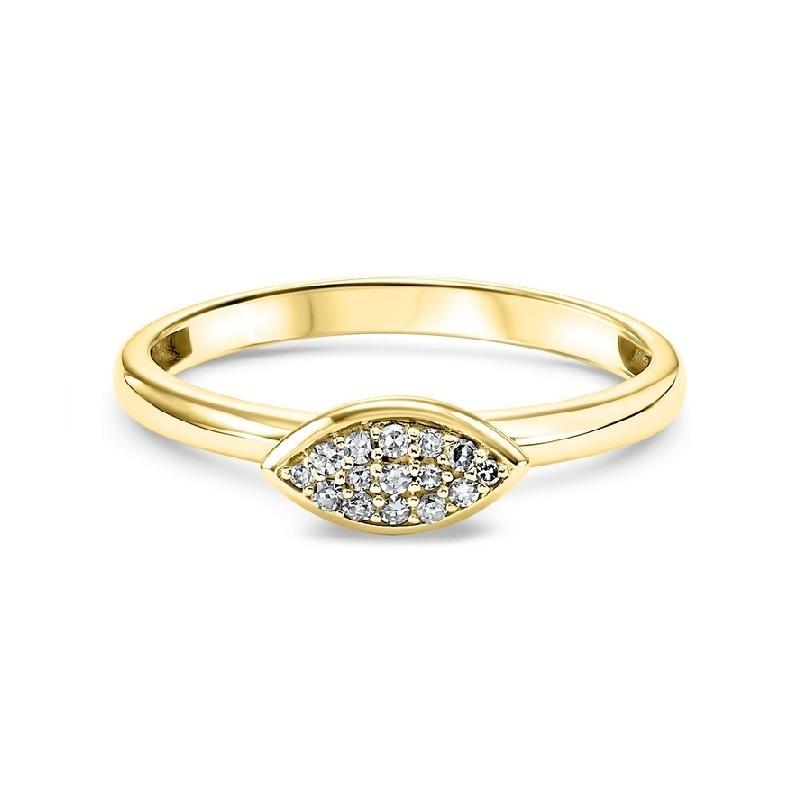 14K Yellow Gold Diamond Stackable Ring - 1/10 ct.