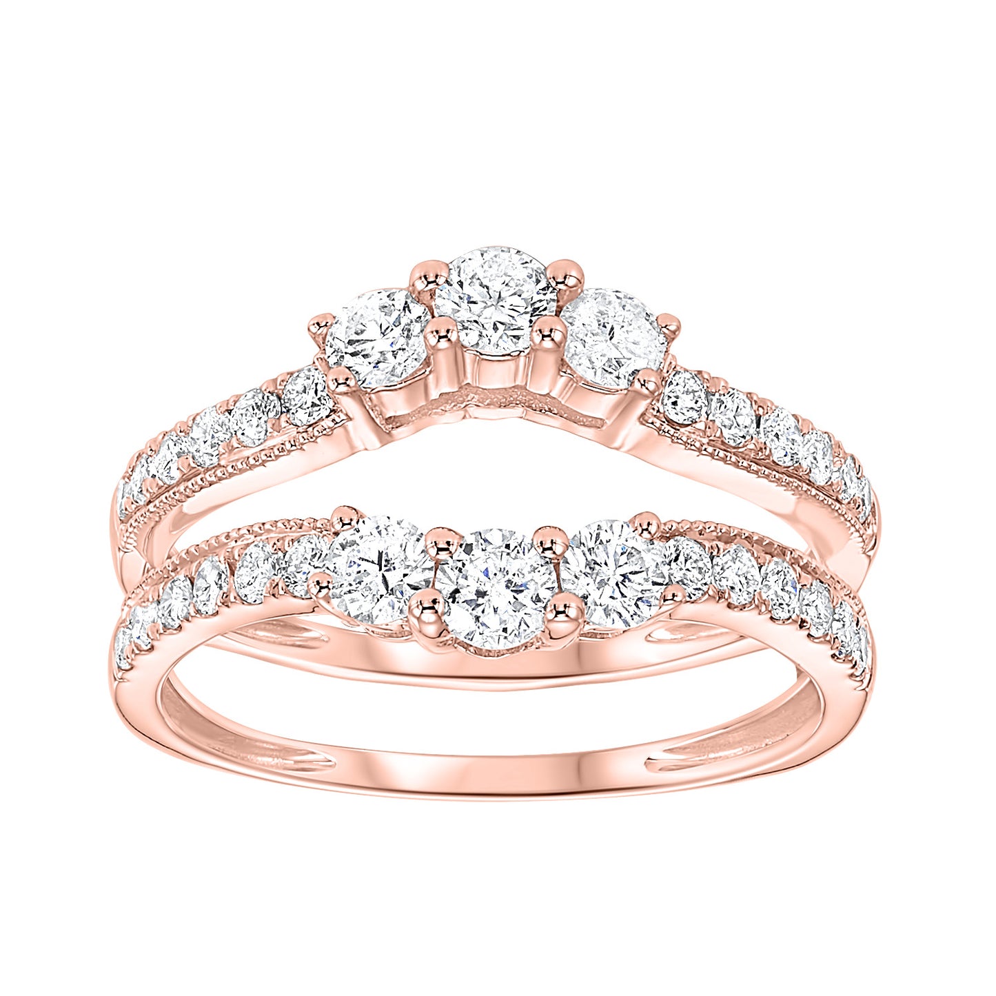 Rose Gold Diamond Ring Guard