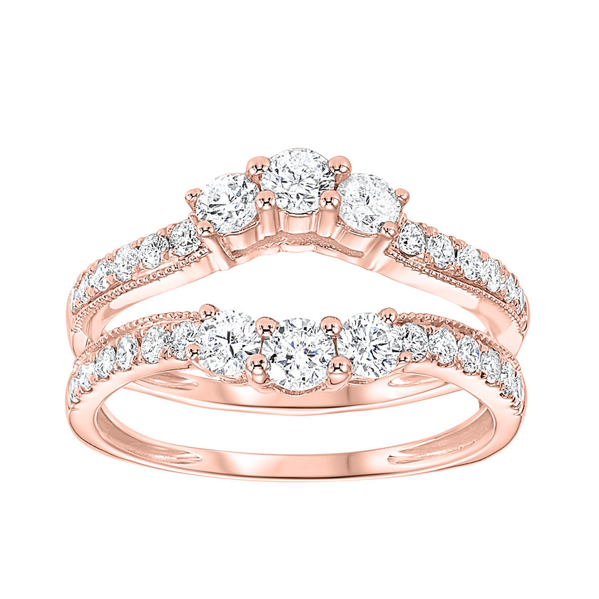Rose Gold Diamond Ring Guard