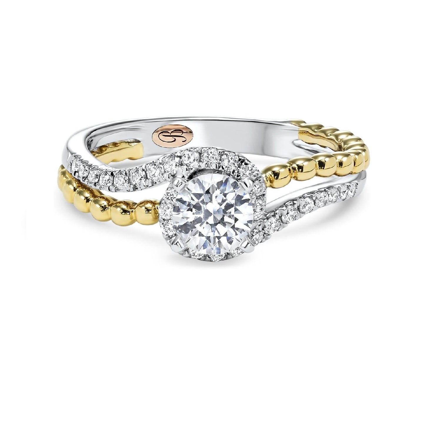 14KT White Gold Diamond Semi-Mount Bridal Ring 1/4 ctw