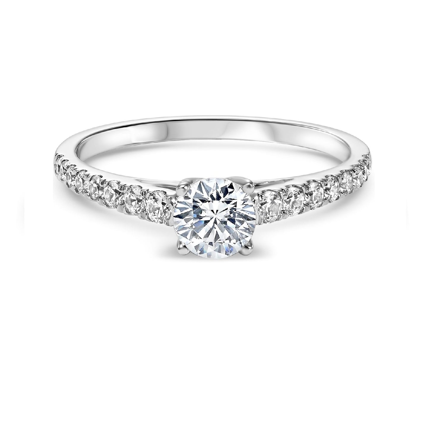 14KT White Gold Diamond Semi-Mount Bridal Ring 1/3 ctw