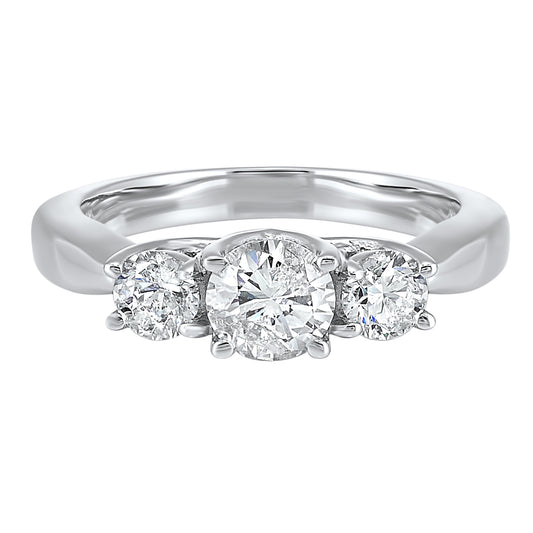 Three Stone Classic Engagement Ring