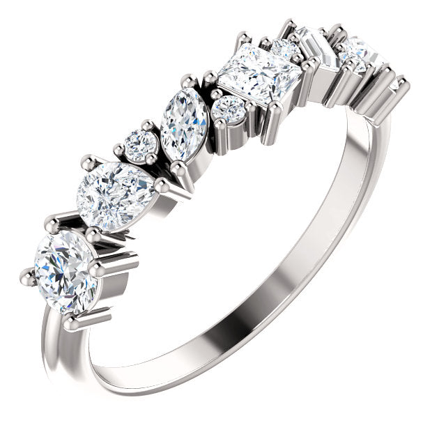 LADIES 14KT WHITE GOLD DIAMOND BAND 1.00CTW