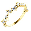 Ladies 14k Yellow Gold .50ctw Diamond Baguette Band