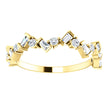 Ladies 14k Yellow Gold .50ctw Diamond Baguette Band