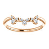 14K ROSE GOLD 1/6 CTW CONTOUR DIAMOND BAND