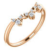 14K ROSE GOLD 1/6 CTW CONTOUR DIAMOND BAND