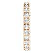 LDS 14K ROSE GOLD FRENCH SET ETERNITY BAND 1.00CTW