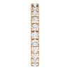 LDS 14K ROSE GOLD FRENCH SET ETERNITY BAND 1.00CTW