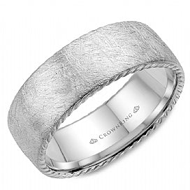 14k White Gold Rope Collection Wedding Band