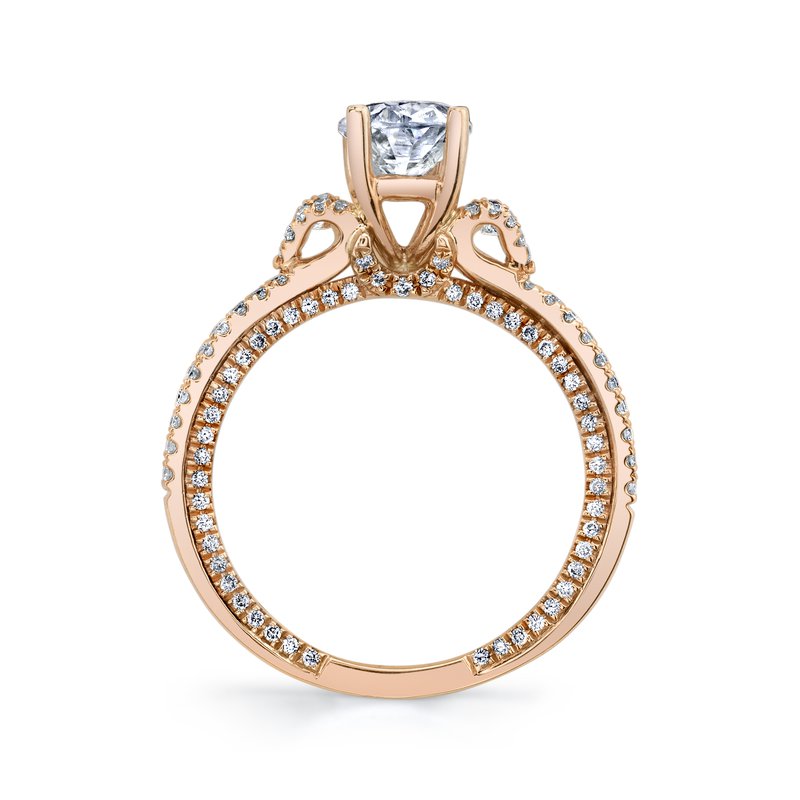 14k Rose Gold Oval Diamond Engagement Ring 2.00ctw