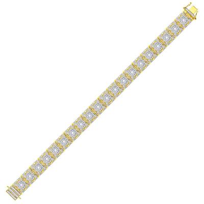 Yellow Gold Diamond Bracelet 10 Carats