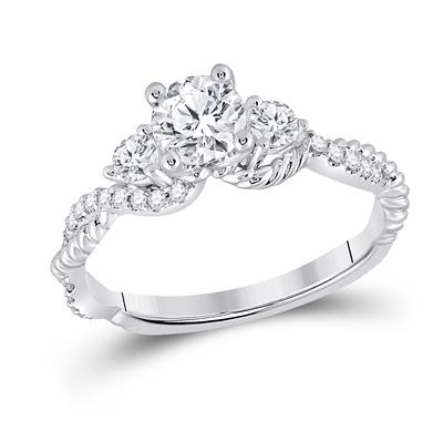 3 Stone Infinity Engagement Ring 1 Carat