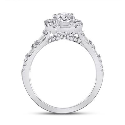 14K WHITE GOLD ROUND DIAMOND SOLITAIRE BRIDAL ENGAGEMENT RING 1-3/4 CTTW (CERTIFIED)